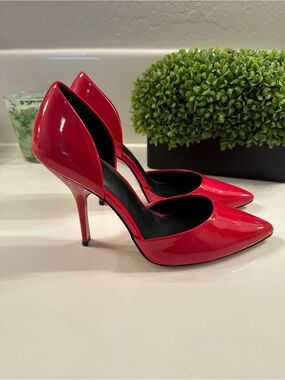 Mix No. 6 Red Patent Pointed-Toe Stiletto Pumps